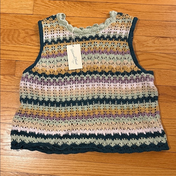 NWT universal thread crochet knit sweater tank top sz XL extra large - Picture 1 of 3